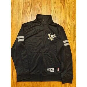 Pittsburgh Penguins NHL Majestic Full Zip Athletic Jacket Therma Base Medium